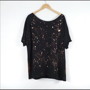 NEW Oversized Off the Shoulder Bleach Tee